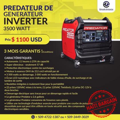 Predator inverter generator 3500 watts