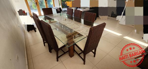 9 PIECES DINING ROOM SET