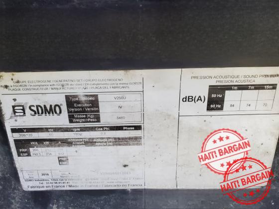 2016 SDMO 200 KW