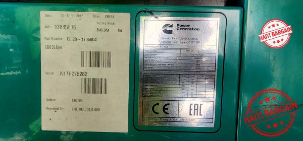 GENERATOR - CUMMINS 660KW