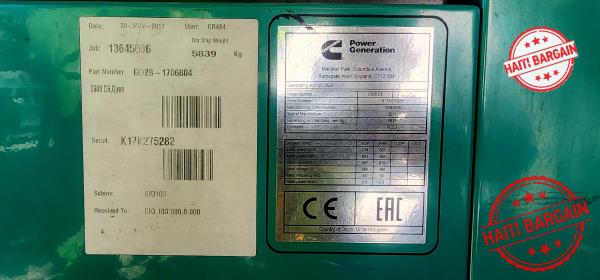 GENERATOR - CUMMINS 660KW