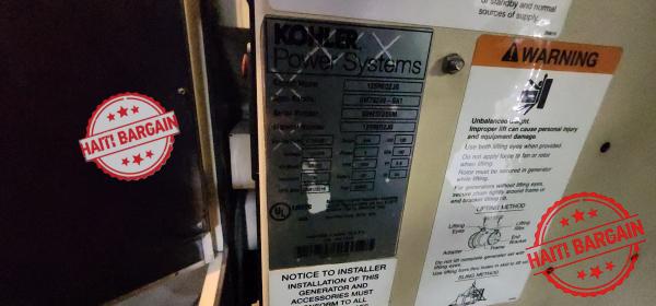 GENERATOR - 2015 KOHLER 125 KW